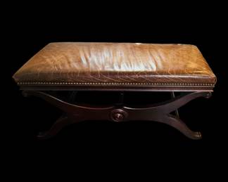 Restoration Hardware leather bench