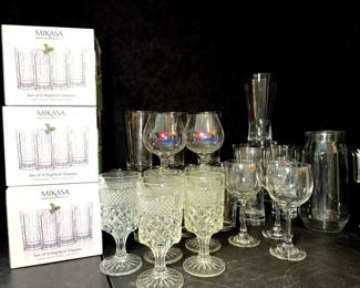 Mikasa Crystal Tumblers NIB with Barware