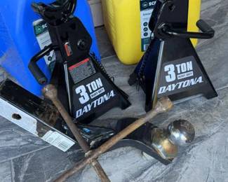 Jacks Diesel and Kerosene Containers with Hitch and Tire Iron