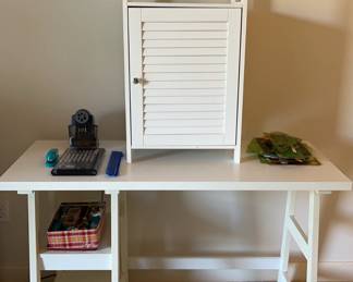 Desk and Storage Cabinet