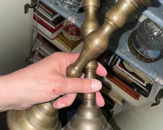 Brass candlestick holders