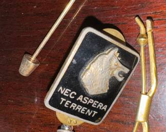Military 27th Division Crest NEC ASPERA TERRENT "Not even difficulties frighten (us)"
