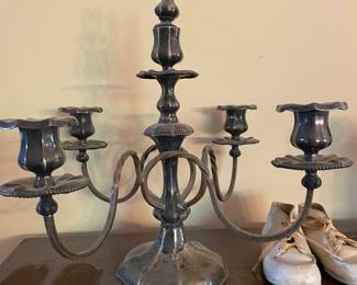 Silver Plate Candelabra $ 38.00