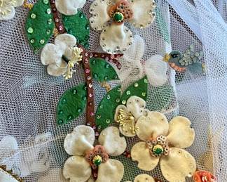 1940s handmade 19th C Club large Tableclothes in superior condition.