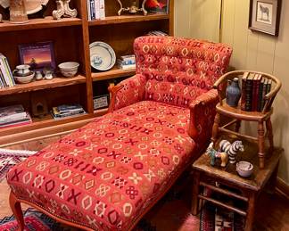 Vintage chaise in an amazing fabric!!!