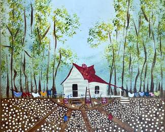 Large early NJ Woods on canvas