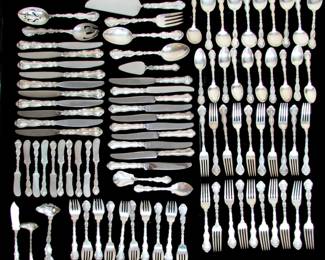 Massive service for 24 in STARSBOURG sterling by Gorham circa 1950s