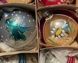 German glass ornaments from the 1940s