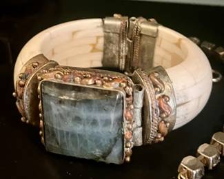 Bone and labradorite 