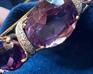 Stunning large amethyst cuff