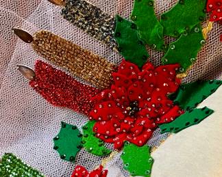 1940s handmade 19th C Club large Tableclothes in superior condition.