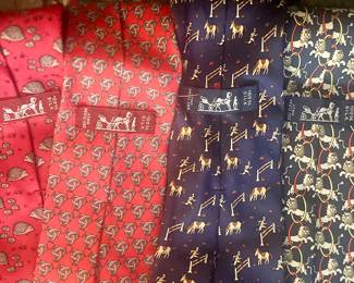 Vintage Hermes ties in mint condition 