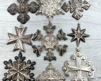 Vintage STERLING ornaments by the dozens!