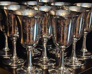 24 sterling goblets from the 1940s