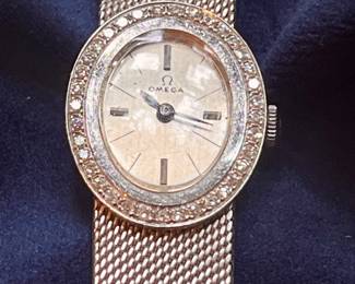 Diamond and 14k gold watch