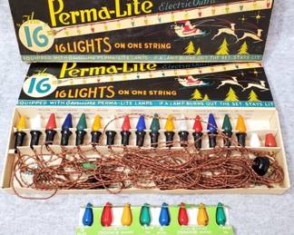 Vintage Amico Permalite Christmas Lights Original Box