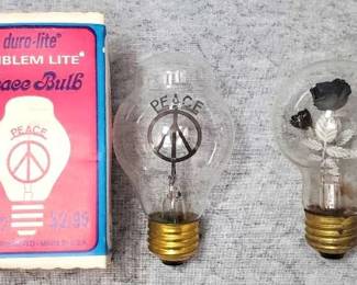 Durolite Emblem Peace Sign and Flower Optic Light Bulbs