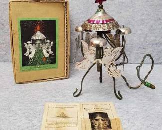 Antique Electric Spinning Christmas Angel Chime