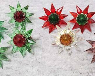 9 Mid Century Matchless Wonder Star Crystal Christmas Bulbs