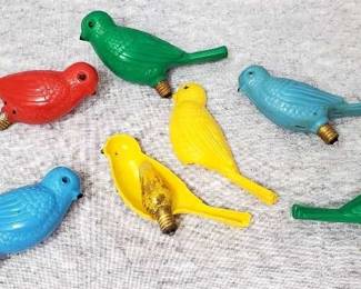 Vintage Plastic Bird Bulbs