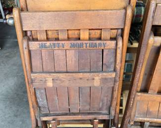 Vintage wood folding chairs