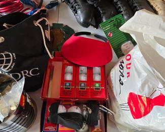 Ice skates, golf balls 