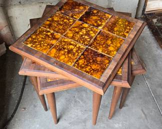 Mid century stacking tables