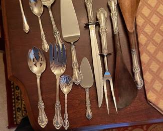 "Wild Rose" International Sterling Silver flatware  - Marked down to $3,000 from $3,800.00 12-8pc place settings plus serving pieces (3 serving spoons are silver plate)