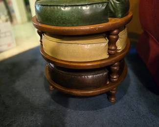 Vintage stacking ottomans 