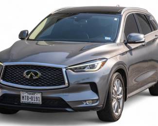2019 Infiniti QX50 LUXE - 4-door wagon/sport utility hatchback with 25,575 miles, with 2.0L I4 DOHC 16V gas engine, digital cockpit, electric sunroof, leather interior, and front wheel drive
