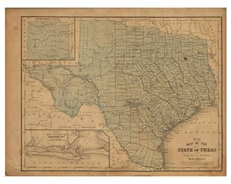 Mitchells 1858 Map of Texas