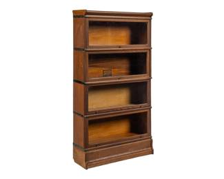 Globe Wernicke Co. stacking bookcase with four levels of storage