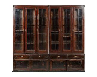 Monumental display cabinet with two section