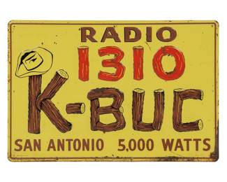 Vintage KBuc San Antonio, Texas Radio Station Sign