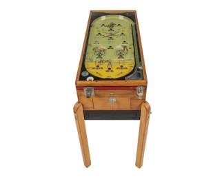 RockOla Mfg. Corp. Stampede pinball machine, produced circa 1930s, 1 ball for 5 cents , electromechanical, with key