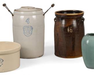 Group of (6) Stoneware Pottery Examples