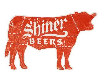 Shiner Beer Cow Tin Tacker sign