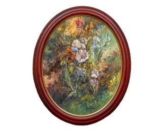 Jose VivesAtsara, Wild Flowers, oil on wood panel