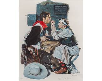 Norman Rockwell (Amer., 1894-1978), "The Texan", 1930, signed and numbered lithograph