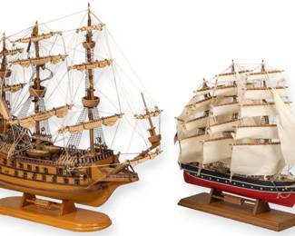 et of (2) Historically Accurate Model Ships, "Le Courenne" and "Sea Witch"