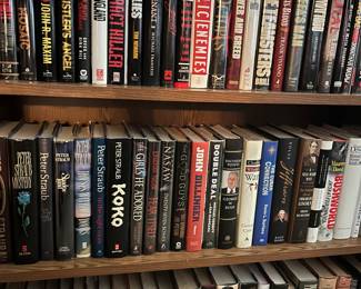 1,000s of books to be sold throughout the house. Numerous categories of books include hunting, history, classics, action/mystery/thriller, and much more.