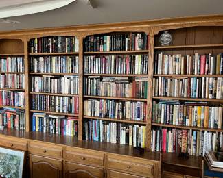 1,000s of books to be sold throughout the house. Numerous categories of books include hunting, history, classics, action/mystery/thriller, and much more.