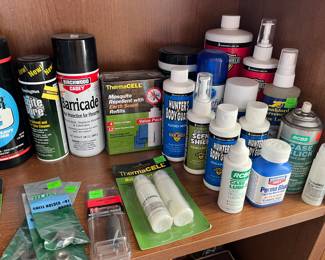 Hundreds of hunting supplies/accessories to be sold.