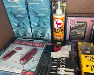 Hundreds of hunting supplies/accessories to be sold.
