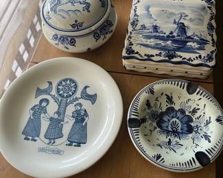Selection of Delft pottery.
