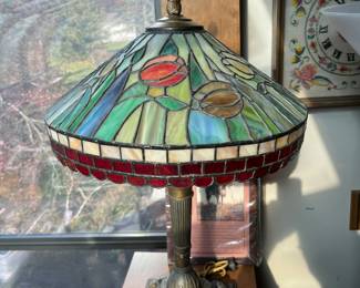 Tiffany-style lamp, patent date 1893.
