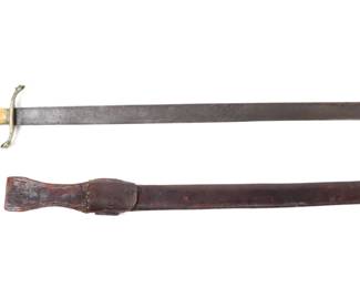 Lot 12 Spanish Colonial Mexican Eagle Head Sword wSheath