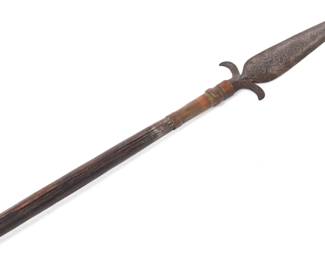 Lot 91 Moro Engraved Metal Spear