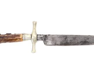 Lot 21 Scottish Stag Horn Hunting Knife