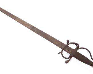 Lot 11 Old Victorian Etched Swept Hilt Rapier